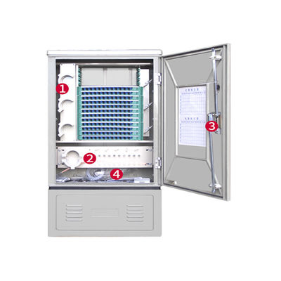 FTTH फ्लोर स्टैंडिंग कैबिनेट SM / MM फाइबर ऑप्टिक वॉल बॉक्स बाहरी
