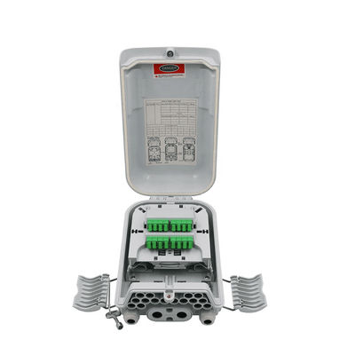 FTTx 1x8 PLC फाइबर ऑप्टिक स्प्लिटर बॉक्स वितरण IP68 16 करोड़