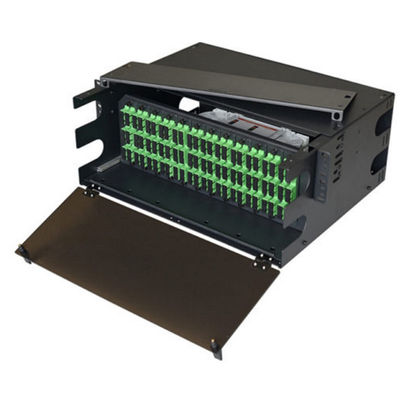Splice MPO MTP पैच पैनल 144F SC APC 4U फाइबर पैच पैनल 12 अडैप्टर