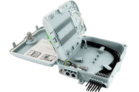 फाइबर ऑप्टिक टर्मिनल बॉक्स 12पोर्ट SC/LC/ST/FC IP-66 UPC/APC लाइट ग्रे FTTH