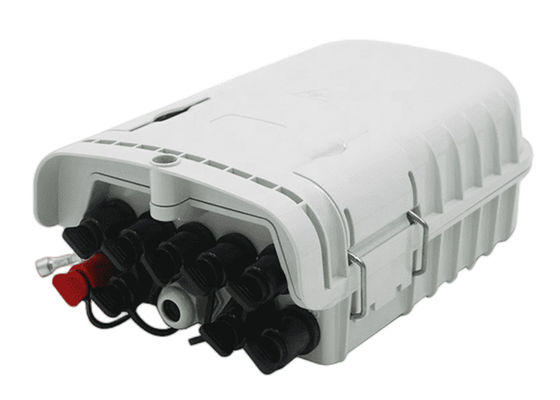 ABS PLC 8 पोर्ट फाइबर टर्मिनेशन बॉक्स ग्रे ऑप्टिकल टर्मिनल एनक्लोजर IP65