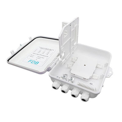 SC 1x8 PLC फाइबर ऑप्टिक स्प्लिटर बॉक्स IP65 12 करोड़ वॉल माउंटेड