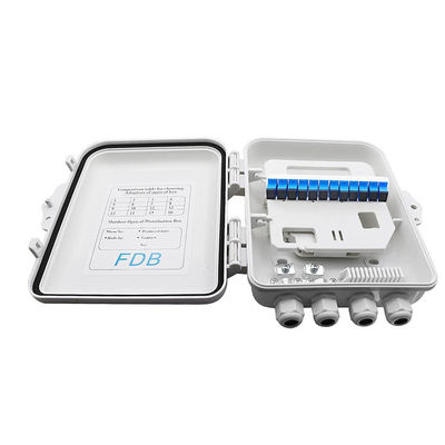 SC 1x8 PLC फाइबर ऑप्टिक स्प्लिटर बॉक्स IP65 12 करोड़ वॉल माउंटेड