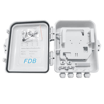 SC 1x8 PLC फाइबर ऑप्टिक स्प्लिटर बॉक्स IP65 12 करोड़ वॉल माउंटेड