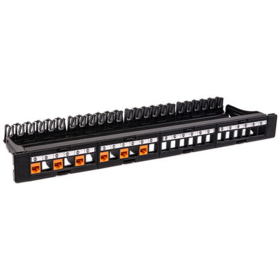 CAT5 CAT6 नेटवर्क पैच पैनल UTP ब्लैंक अनलोडेड RJ45 24 पोर्ट पैच पैनल