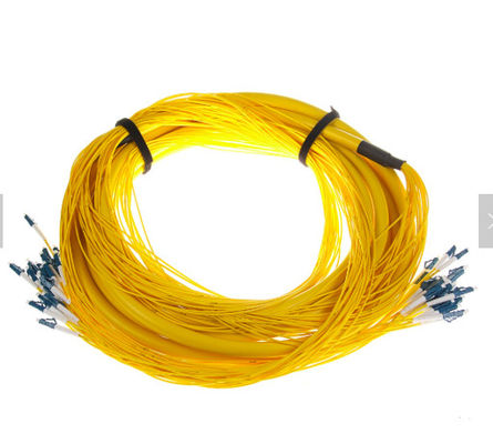 SM 9/125 G652D (OS2) LSZH 12 फाइबर LC/UPC-LC/UPC फाइबर ऑप्टिक ब्रेकआउट केबल 1M