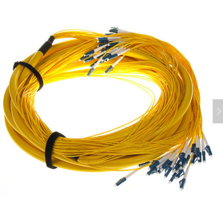 SM 9/125 G652D (OS2) LSZH 12 फाइबर LC/UPC-LC/UPC फाइबर ऑप्टिक ब्रेकआउट केबल 1M