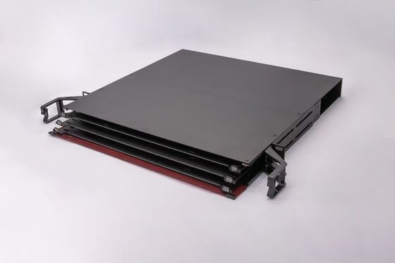 1U 144 कोर MTP MPO -LC पैच पैनल ODF चेसिस बाड़ा स्लाइडिंग प्रकार 12 कैसेट के लिए